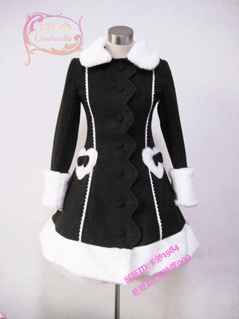 Emilia Love Heart Sweet Long Lolita Winter Coat