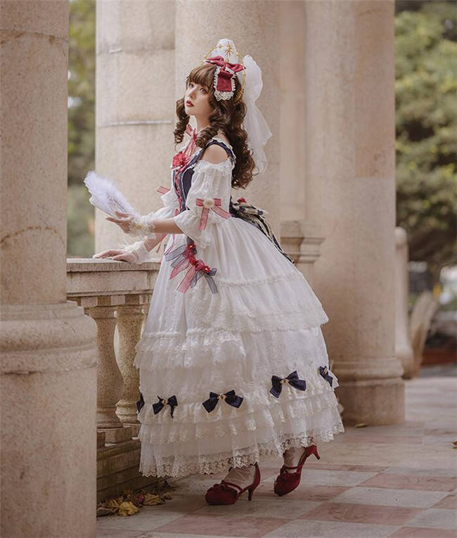 Little Dipper ~White Snow Lolita Vest + OP Set Short/Long Version