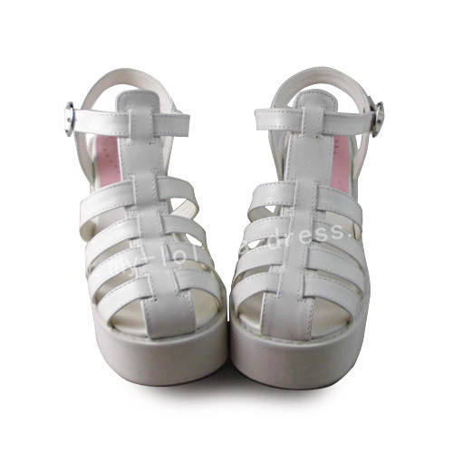 Beautiful Matt White Purple Sandals