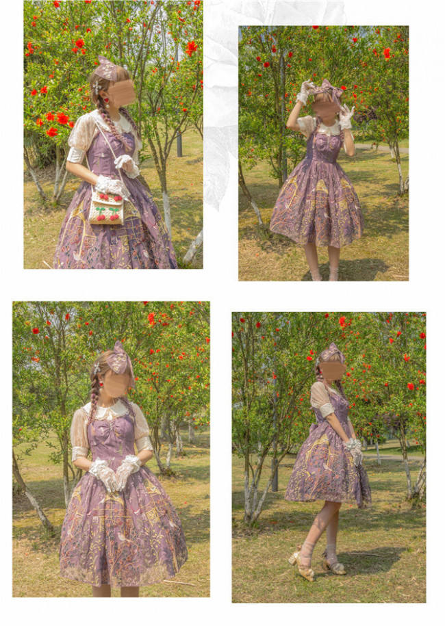 UnicornTears ~ Flowers And Birds Roll Lolita JSK -Ready Made