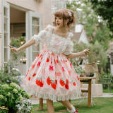 Doris Night Lolita ~Cherry Strawberry~ Sweet Lolita OP -Special Price