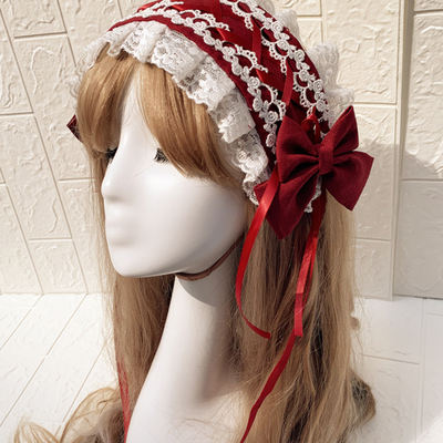 Japanese Lolita Mori Girl Lace Bow Sweet Headband Hair Accessories Headwear  Cute