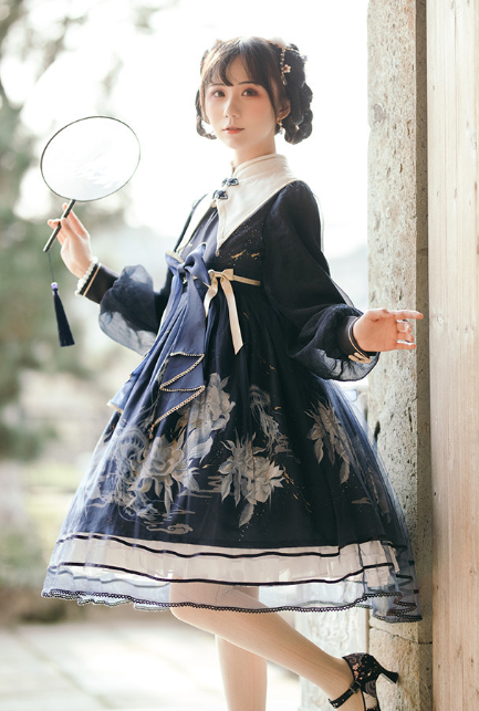 Epiphyllum Jellyfish Qi Lolita Dress Version III - In Stock