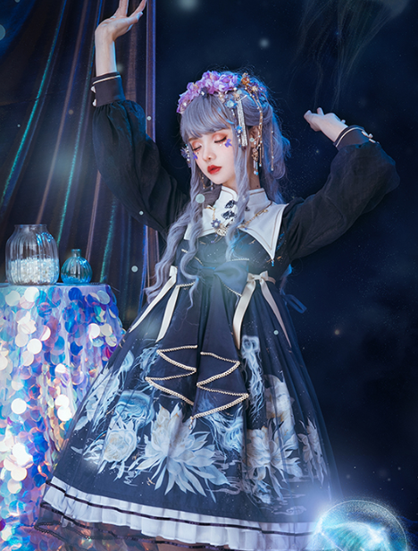 Epiphyllum Jellyfish Qi Lolita Dress Version III - In Stock
