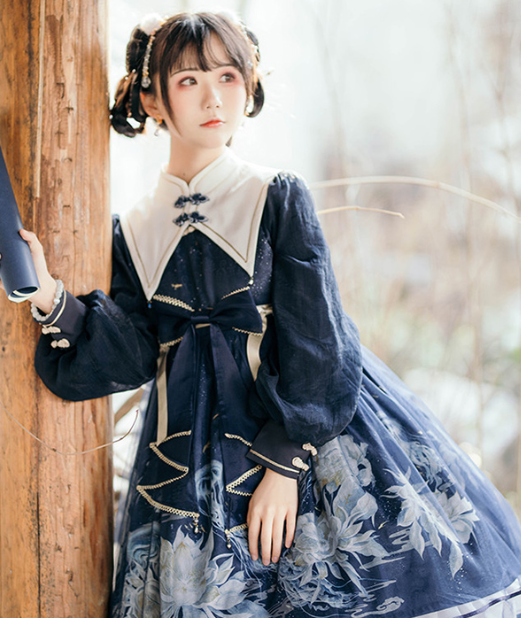 Epiphyllum Jellyfish Qi Lolita Dress Version III - In Stock