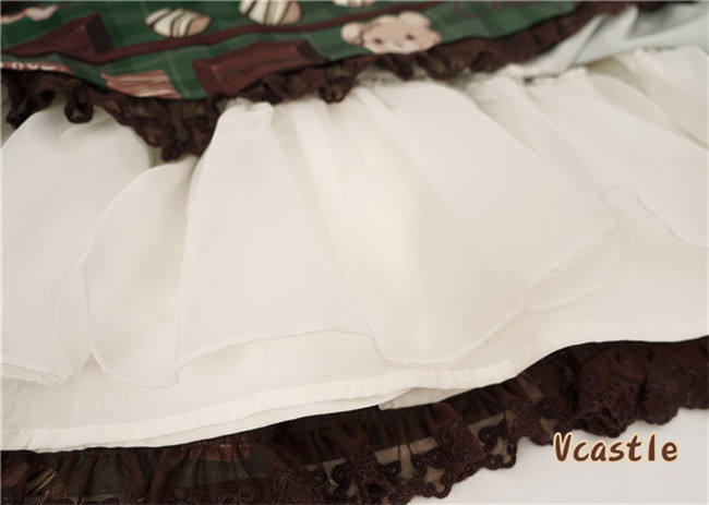 Vcastle ~Chocolate Bear ~Sailor Style Sweet Lolita Salopette Ready Made
