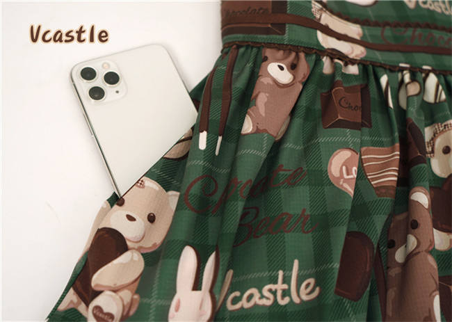 Vcastle ~Chocolate Bear ~Sailor Style Sweet Lolita Salopette Ready Made