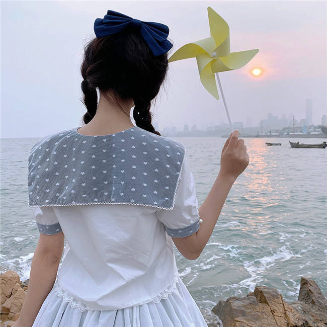 Miss Point ~Little Sea Snail Sweet Sailor Lolita Blouse + Skirt Set