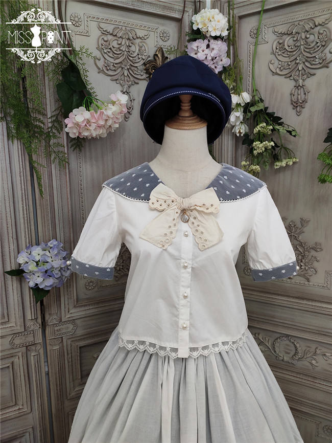 Miss Point ~Little Sea Snail Sweet Sailor Lolita Blouse + Skirt Set