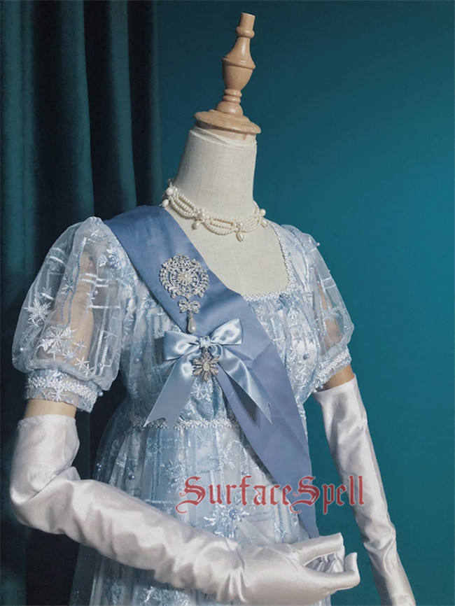 Surfacespell ~The Snow Queen~ Heavy Embroidery Lolita OP -Pre-order