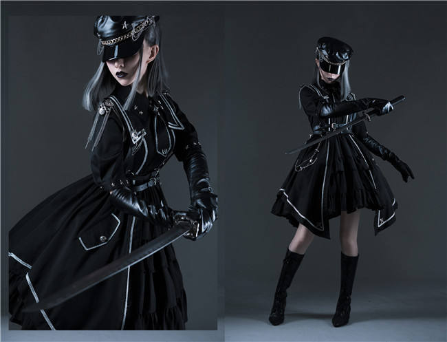 Military Officer Short Sleeves Lolita OP - In Stock