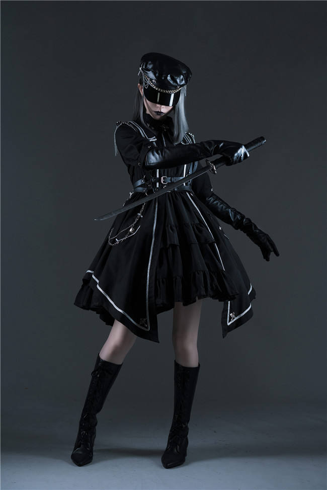 Military Officer Short Sleeves Lolita OP - In Stock