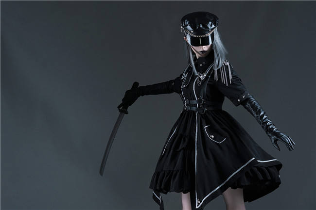 Military Officer Short Sleeves Lolita OP - In Stock