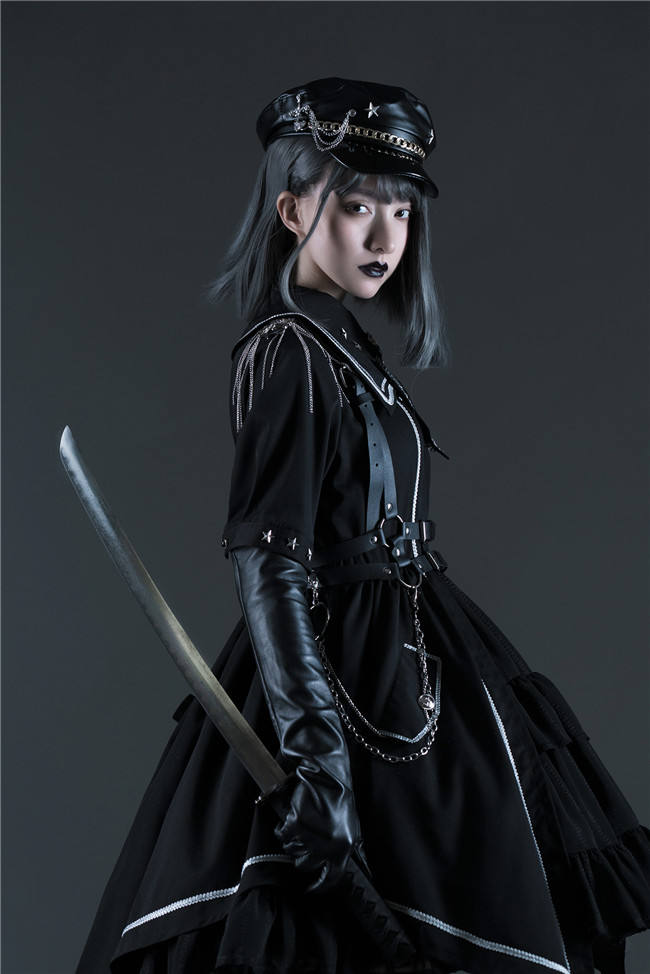 Military Officer Short Sleeves Lolita OP - In Stock