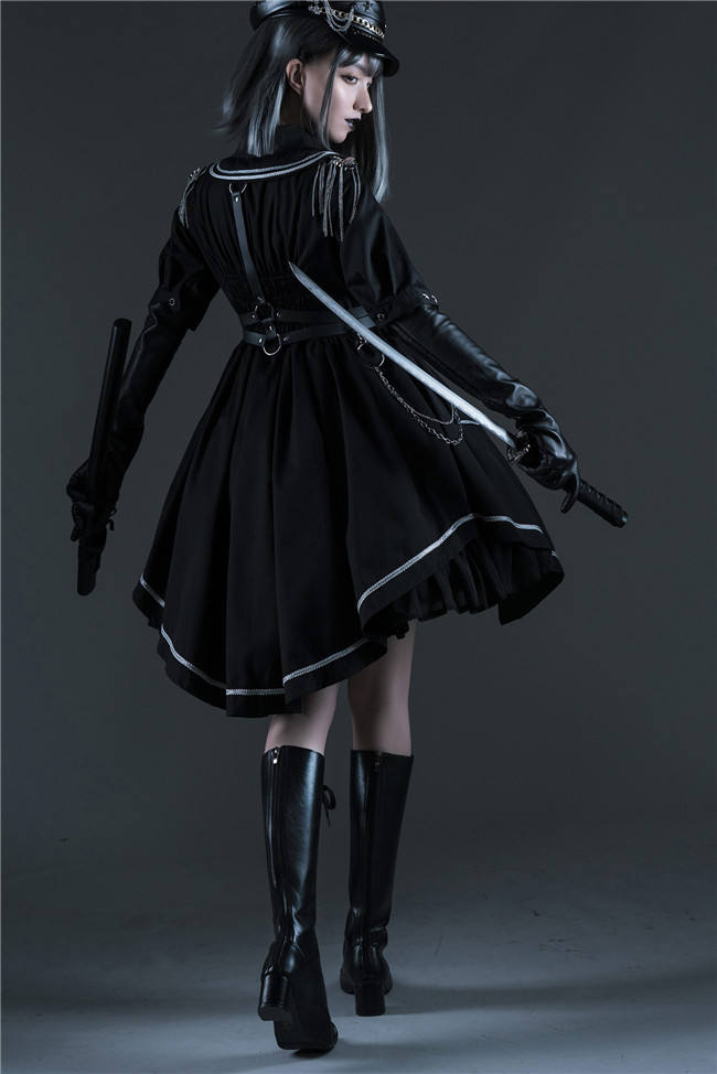 Military Officer Short Sleeves Lolita OP - In Stock