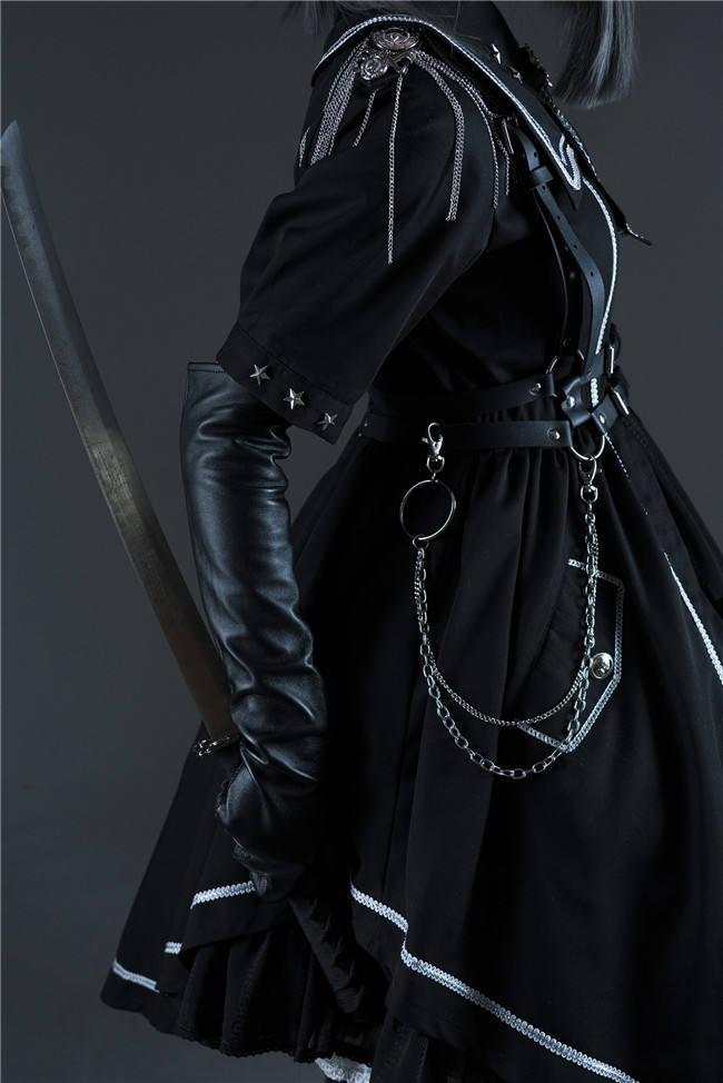 Military Officer Short Sleeves Lolita OP - In Stock