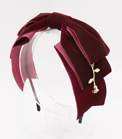 The Little Prince's Rose- Velvet Lolita Headbow -11 Colors