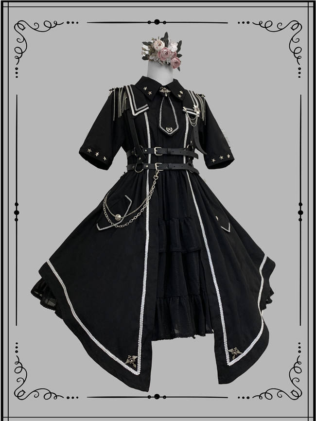 Military Officer Short Sleeves Lolita OP - In Stock