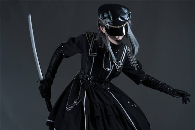 Military Officer Short Sleeves Lolita OP - In Stock