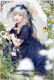 The Whisper of Stars~ Gold Stamping Constellation Lolita OP Blue Size S - In Stock