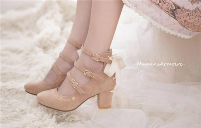 ElfArmorie Cupid's Heart - Sweet Velvet Lolita Heel Shoes