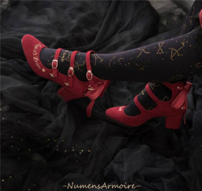 ElfArmorie Cupid's Heart - Sweet Velvet Lolita Heel Shoes