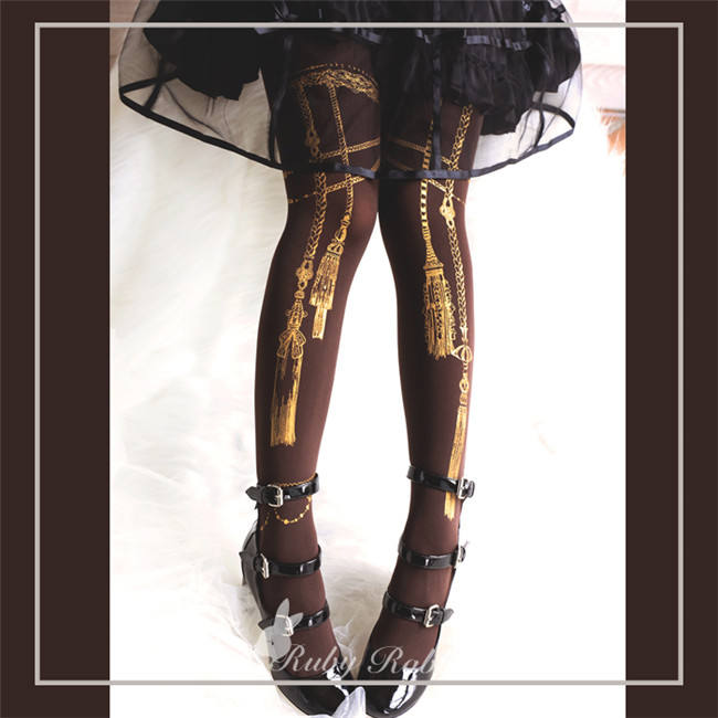 Ruby Rabbit~Rope 120D Velvet Tights