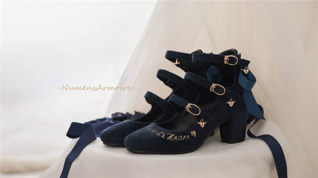 ElfArmorie Cupid's Heart - Sweet Velvet Lolita Heel Shoes