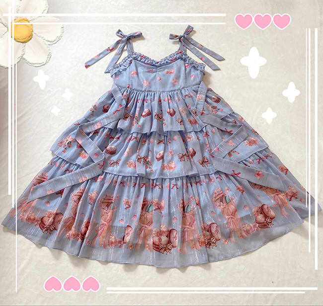 Cheese Cocoa ~Sakura Macarons Lolita Printed JSK