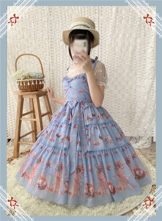 Cheese Cocoa ~Sakura Macarons Lolita Printed JSK