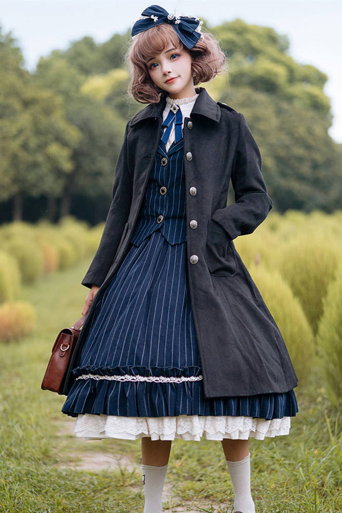 Rose Humanoid~ Vintage Wool Coat With Cape -Ready Made Gray Size XL - In Stock