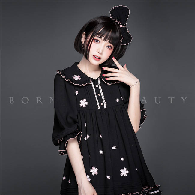 YUPBRO Lolita ~Cherry Blossoms Embroidery Lolita OP/JSK