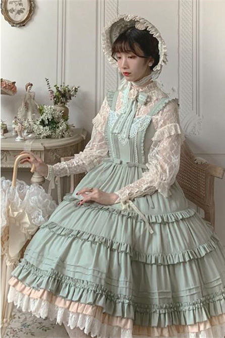 Alice Girl ~When Camellia Blossoms Lolita JSK + Overskirt -Pre-order