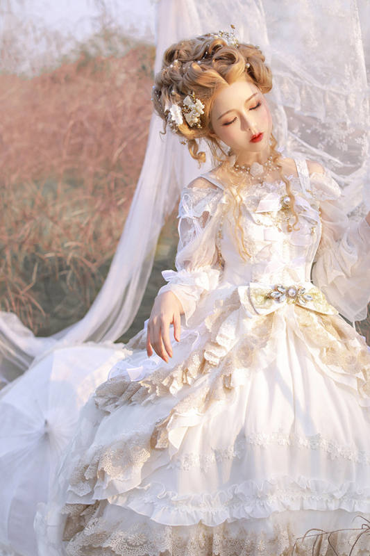 Morning Dew Tea Party Lolita JSK -Ready MADE