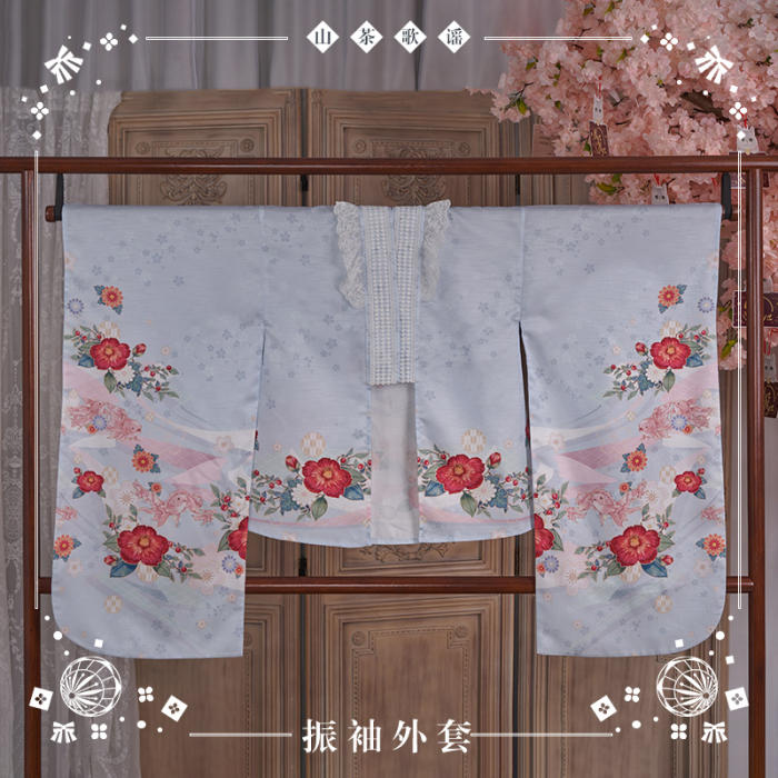 NyaNya Lolita Boutique ~Camellia Ballad Furisode Sleeves Haori Coat -Ready Made