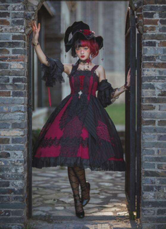 Odile~ Gothic Embroidery Lolita JSK Dress - Pre-order