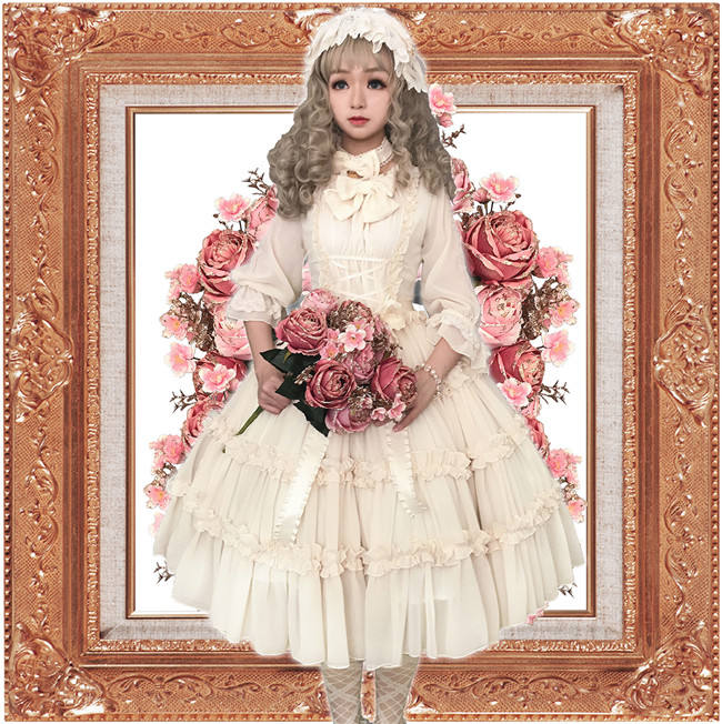 Foxtrot Lolita~Yennefer~  Fairy Rose Princess Lolita OP -Pre-order