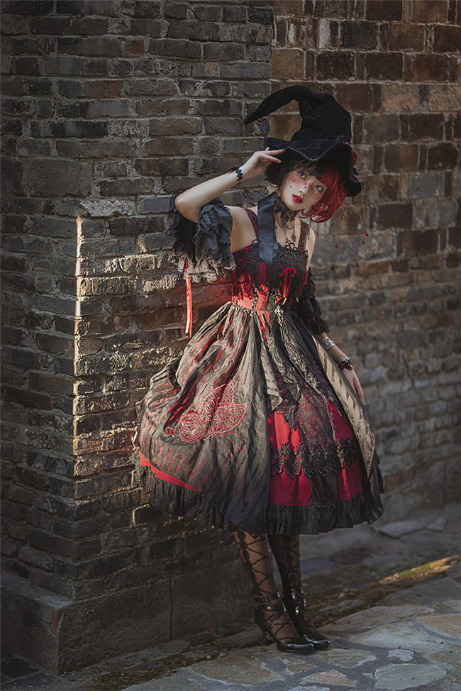 Odile~ Gothic Embroidery Lolita JSK Dress - Pre-order