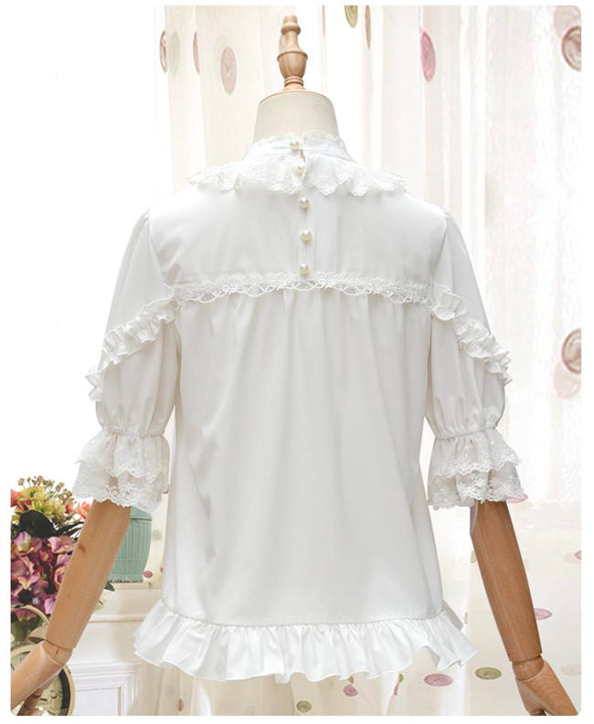 Blooming Flowers Chiffon Lace Lolita Blouse