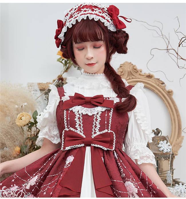 Blooming Flowers Chiffon Lace Lolita Blouse