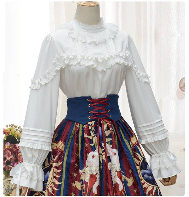 Blooming Flowers Chiffon Lace Lolita Blouse