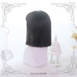 Dalao Home ~Xing Zi  Lolita Short Wigs Black Wigs++a hair net - In Stock