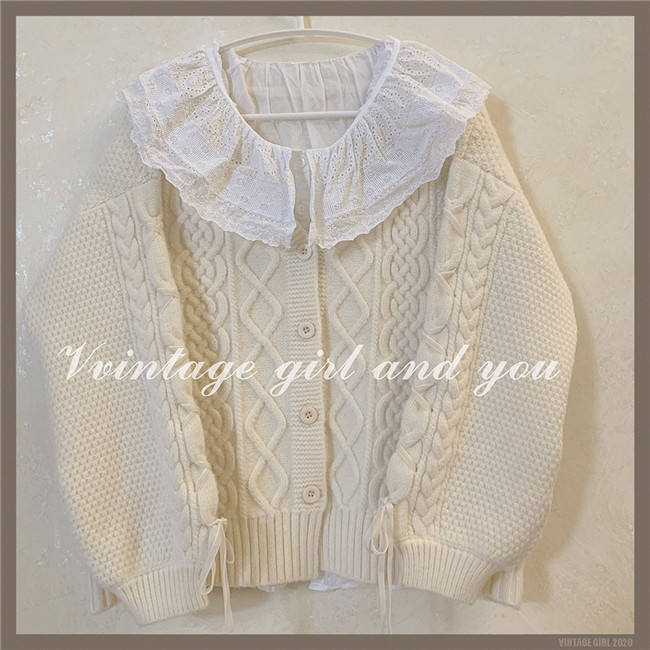 Vintage Knitted Cardigan Sweater