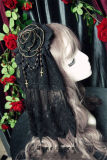 Dark Night Rose~ Flower Balls Hairclip/Brooch  2 Uses Lolita Accessories