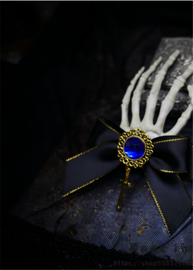 Devil's Claw~ Skeleton Hand Cross Dark Halloween Hairclip 2 Uses Lolita Accessories