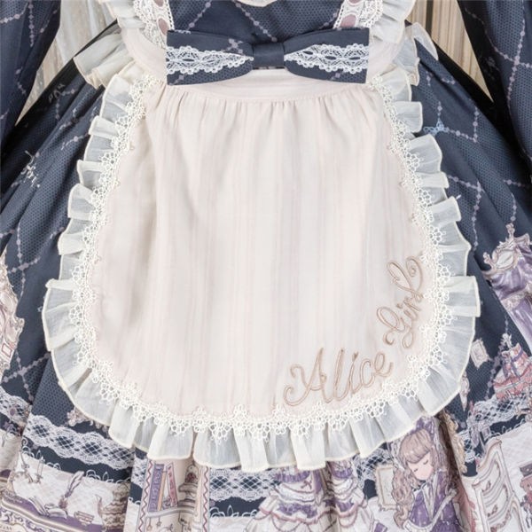 Alice Girl ~Angel Print 2.0 Girl's Room Lolita Apron Lolita Accessories -Pre-order