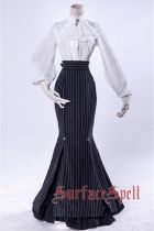 Surface Spell ~Lorelai Stripe Lolita Fishtail Skirt