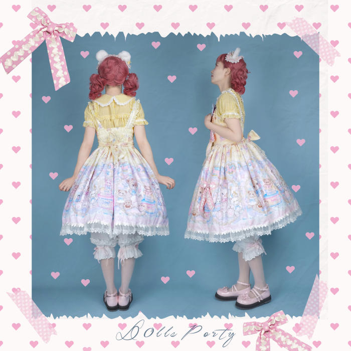 The Rainbow Circus~ Sweet Lolita JSK /Salopette - In Stock