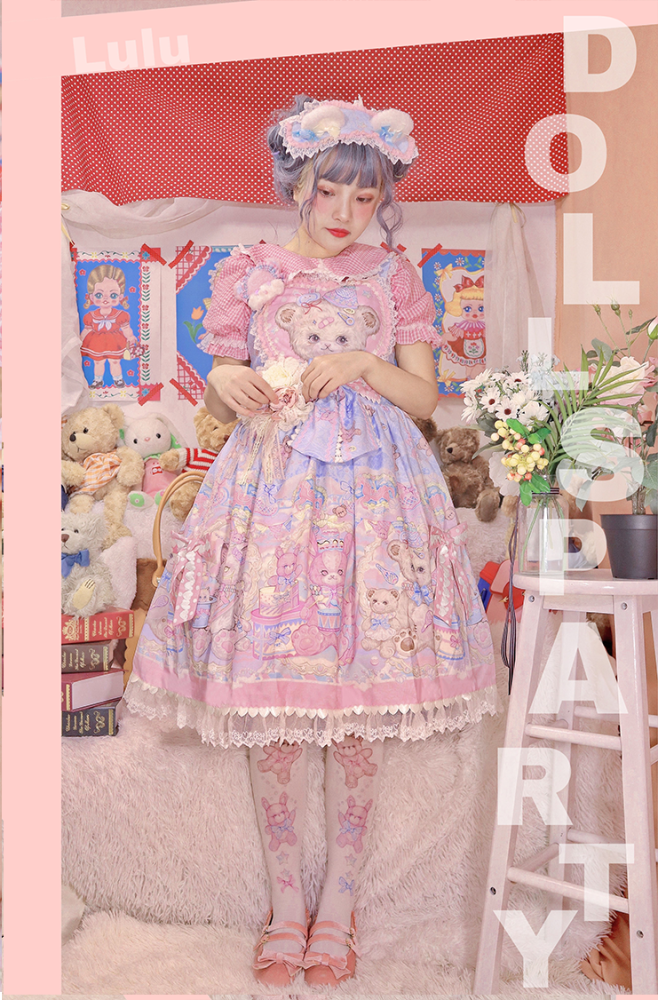 The Rainbow Circus~ Sweet Lolita JSK /Salopette - In Stock
