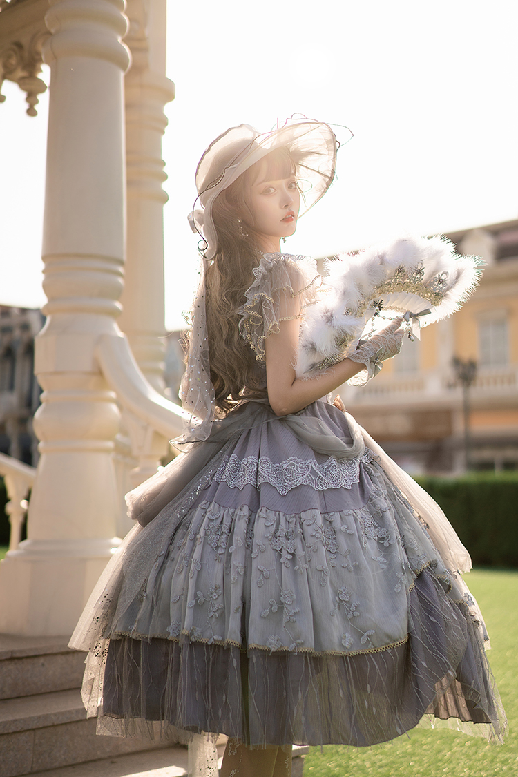 LingXi Lolita ~Moonwaves Classic Vintage Lolita JSK -Pre-order